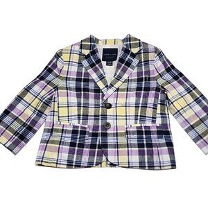 Janie and Jack boy 12-18 months plaid blazer Linen / Cotton easter wedding